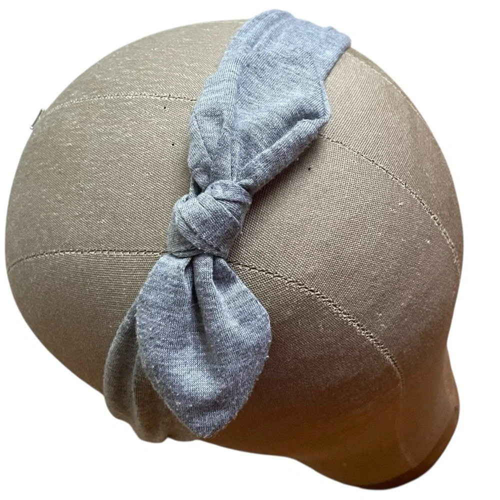 4/$25 Justice Girls Gray Bow Fabric Headband